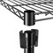 Simple Deluxe 3 Tier Shelf, 23*13*30Inch, Black, Plastic Caster Included, Plug Version HKSHLF23133003BPCLITE - alternate 3